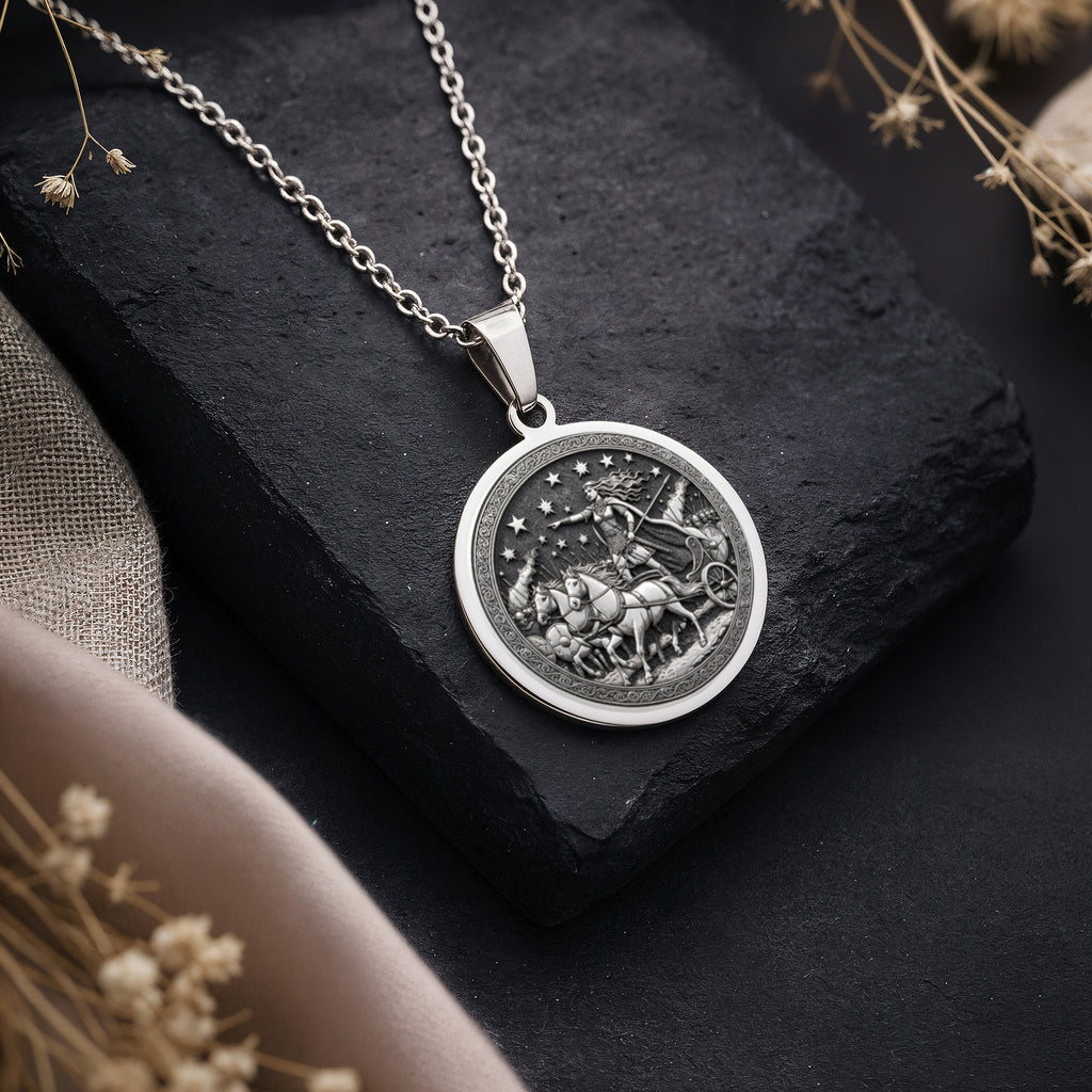 Boudica Keltische Königin Halskette | Silber & Vergoldete Optionen - Antike Mythologie Schutz-Talisman