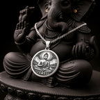 Buddha Medaillon Halskette | Silber & Plattierte Optionen - Spiritueller Schutz Göttliches Symbol