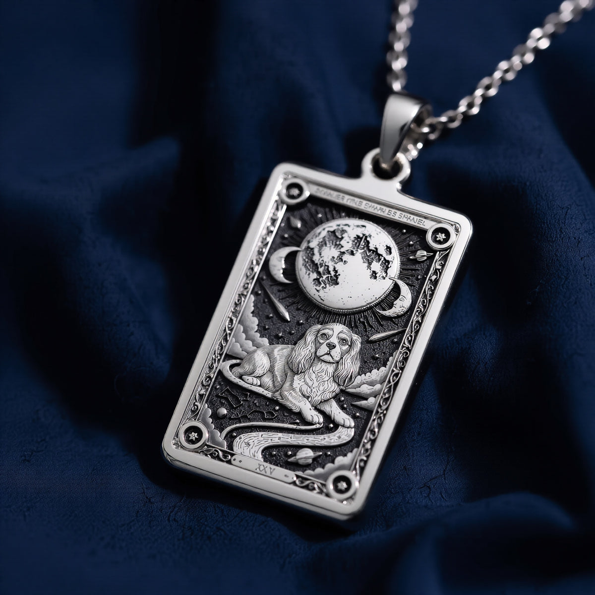 Cavalier King Charles Dog Necklace - 925 Sterling Silver