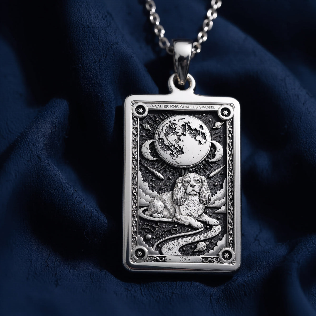 Cavalier King Charles Dog Necklace - 925 Sterling Silver