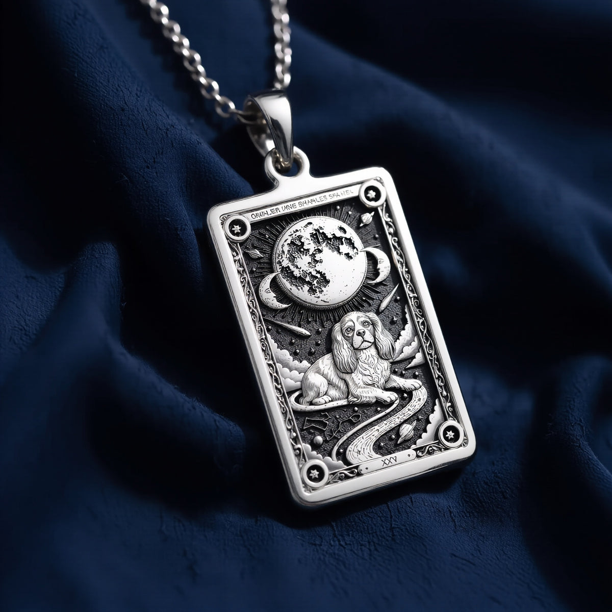 Cavalier King Charles Dog Necklace - 925 Sterling Silver