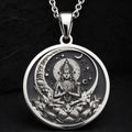 Chandra Moon Celestial Pendant | Silver & Plated Options - Cosmic Energy Astronomy Lover