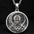 Chandra Moon Celestial Pendant | Silver & Plated Options - Cosmic Energy Astronomy Lover