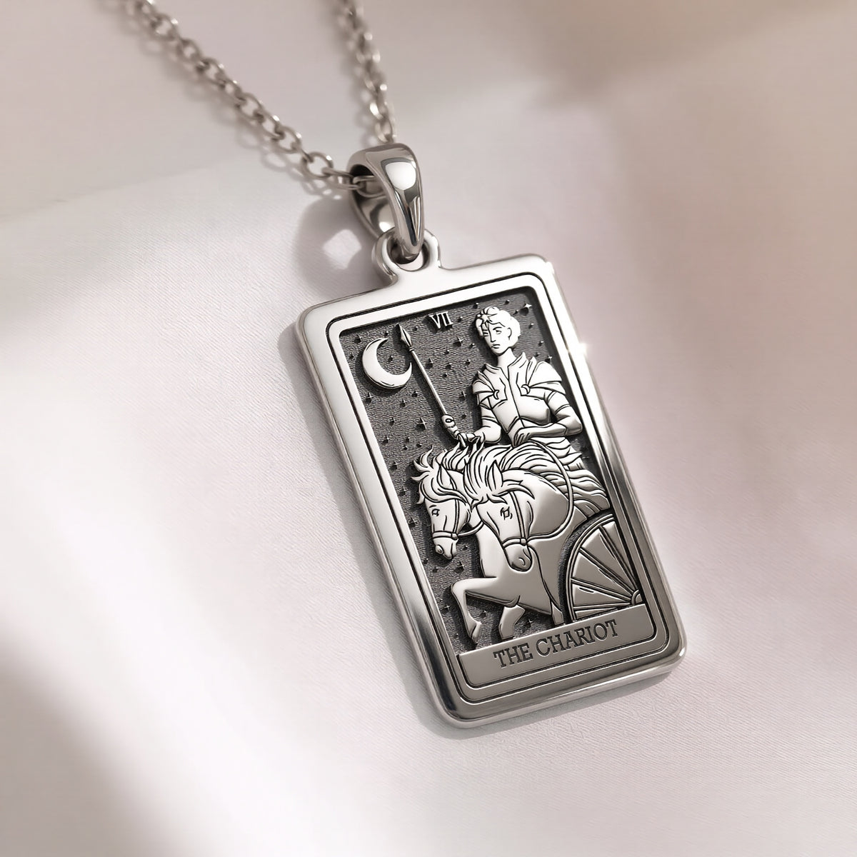 Chariot Sphinx Tarot Pendant | Silver & Plated Options - Ancient Mythology Protection Talisman