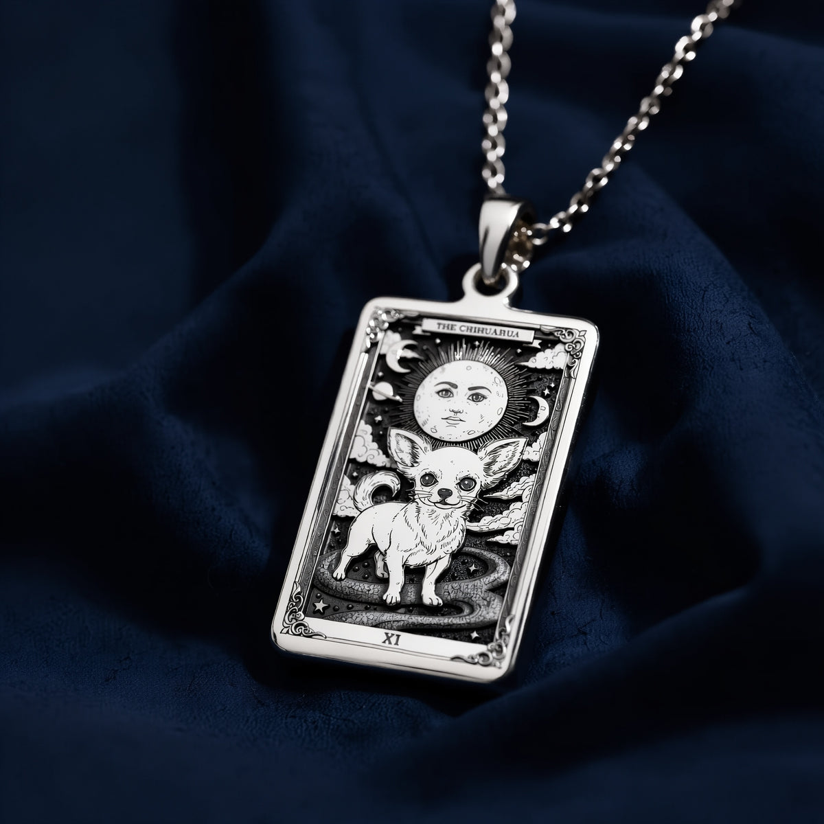Chihuahua Tarot Pet Charm - 925 Sterling Silver
