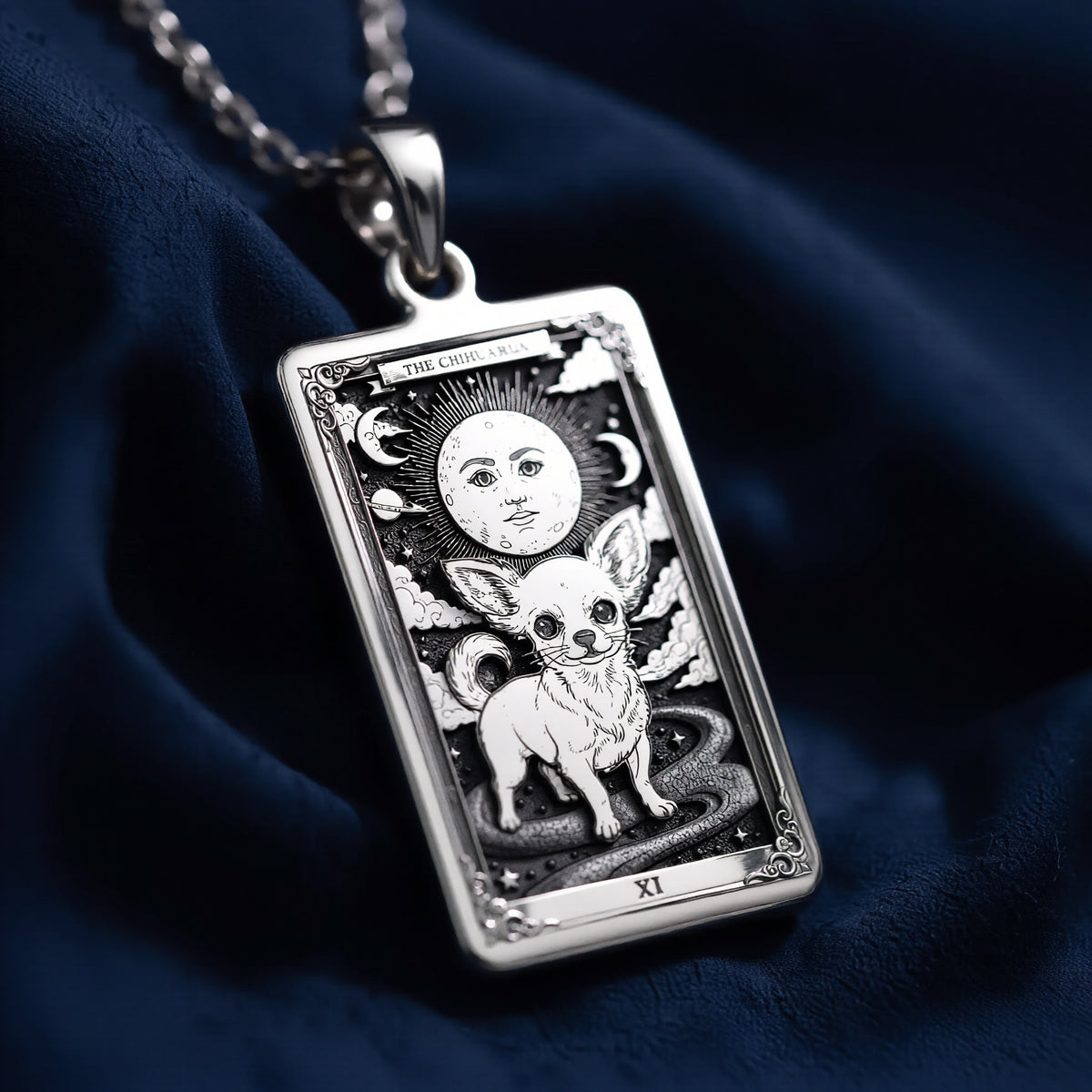 Chihuahua Tarot Pet Charm - 925 Sterling Silver