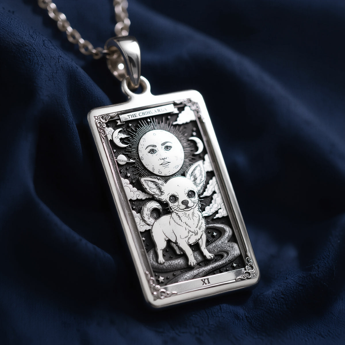 Chihuahua Tarot Pet Charm - 925 Sterling Silver