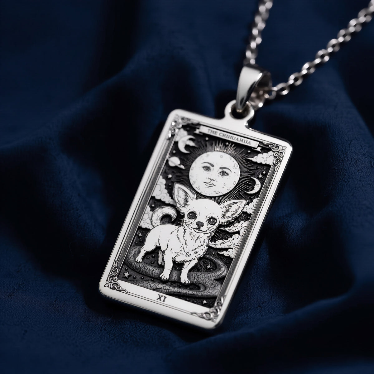 Chihuahua Tarot Pet Charm - 925 Sterling Silver