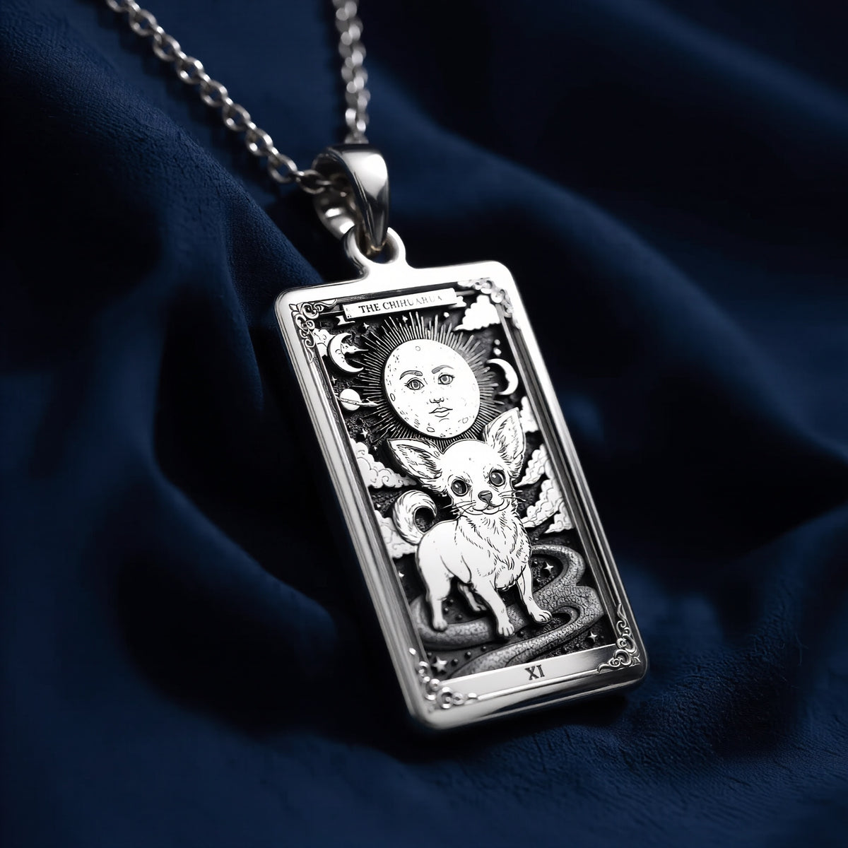 Chihuahua Tarot Pet Charm - 925 Sterling Silver