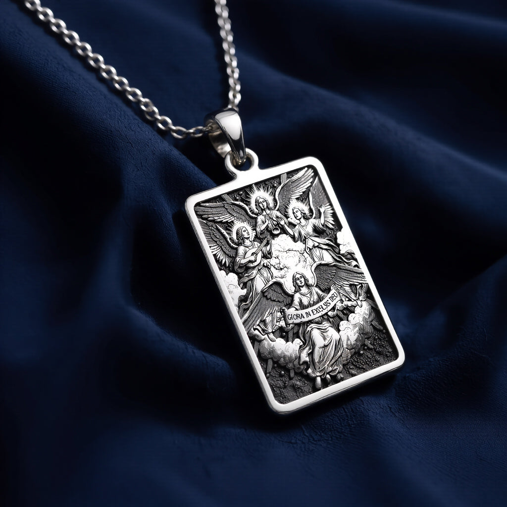 Choir of Angels Sacred Music Necklace - 925 Sterling Silver