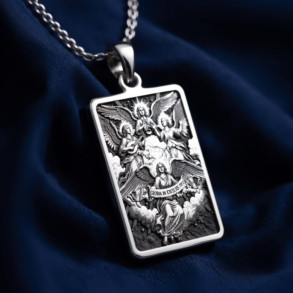 Choir of Angels Sacred Music Necklace - 925 Sterling Silver