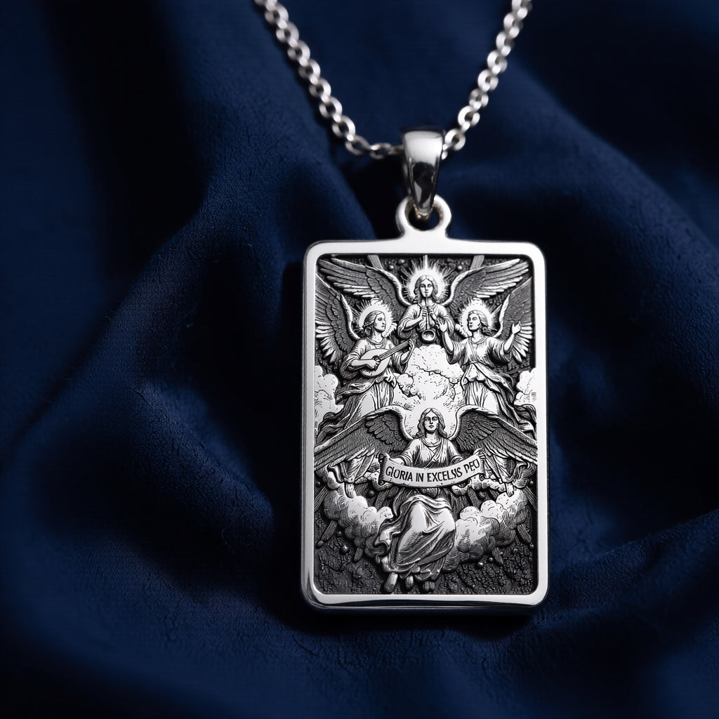 Choir of Angels Sacred Music Necklace - 925 Sterling Silver