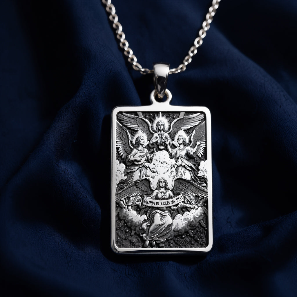 Choir of Angels Sacred Music Necklace - 925 Sterling Silver