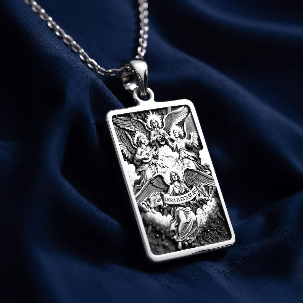Choir of Angels Sacred Music Necklace - 925 Sterling Silver