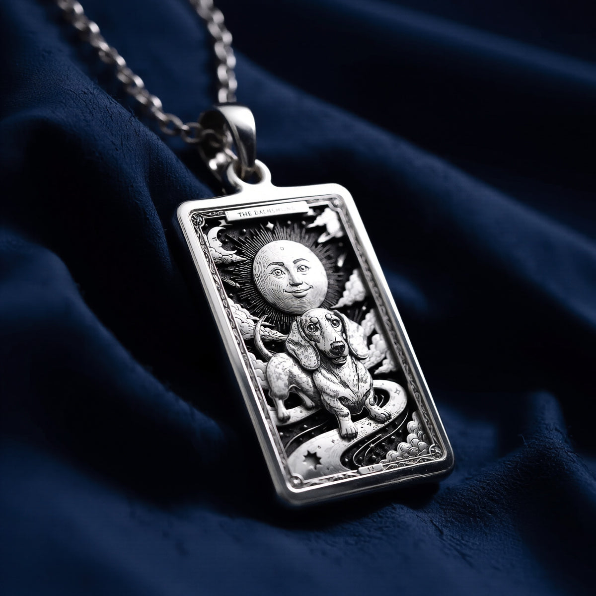 Dachshund Tarot Dog Mom Medallion - 925 Sterling Silver