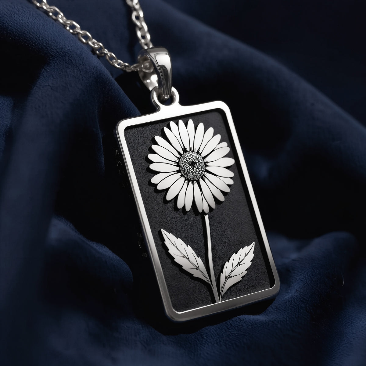 Daisy Pendant Necklace: 14K Gold, April Birth Flower Charm, Minimalist Floral Jewelry - View 3