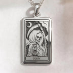 Death Tarot Rider Waite Necklace | Silver & Plated Options - Occult Arcana Spiritual Protection