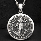Cornucopia Harvest Goddess Necklace | Silver & Plated Options - Ancient Mythology Protection Talisman