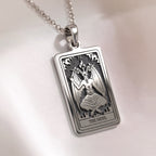 Devil Tarot Rider Waite Occult Amulet Necklace | Silver & Plated Options - Spiritual Protection Talisman