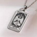Devil Tarot Rider Waite Occult Amulet Necklace | Silver & Plated Options - Spiritual Protection Talisman