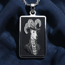 Doberman Portrait Necklace - 925 Sterling Silver
