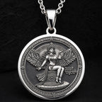 Bune Sigil Pendant Pendants 925 925 Sterling Silver winged goddess pendant necklace with ornate classical design