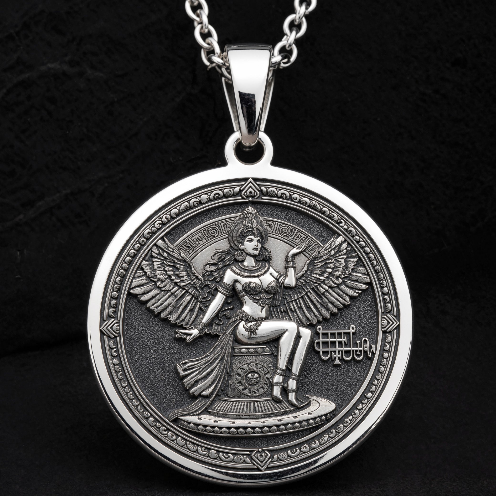 Bune-Siegel-Anhänger | Silber- und vergoldete Optionen – Talisman für Schutz nach antiker Mythologie