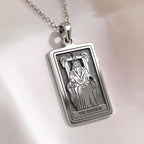 Emperor Card Tarot Necklace | Silver & Plated Options - Occult Arcana Talisman