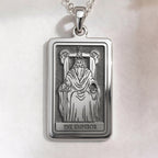 Emperor Card Tarot Necklace | Silver & Plated Options - Occult Arcana Talisman