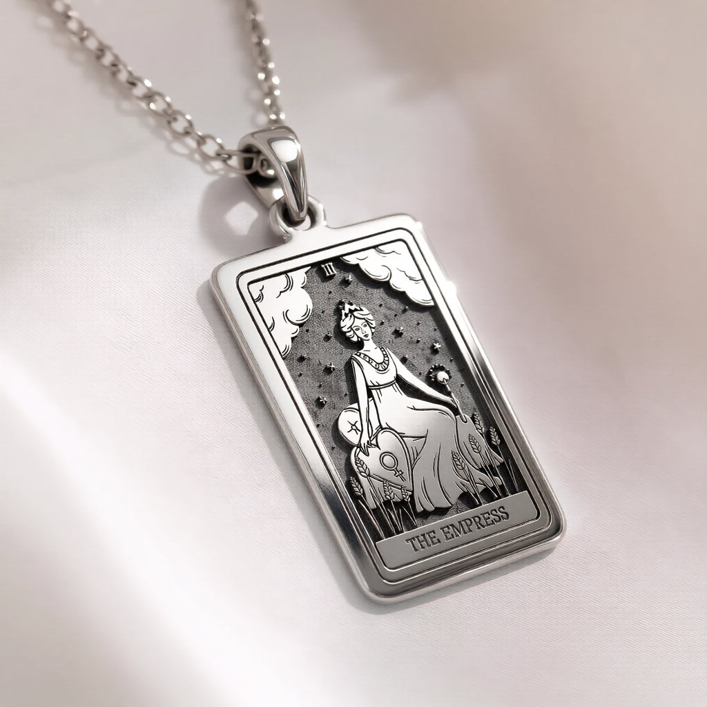 Empress Tarot Necklace | Silver, Gold Plated & Rose Plated Options - Divine Feminine Jewelry