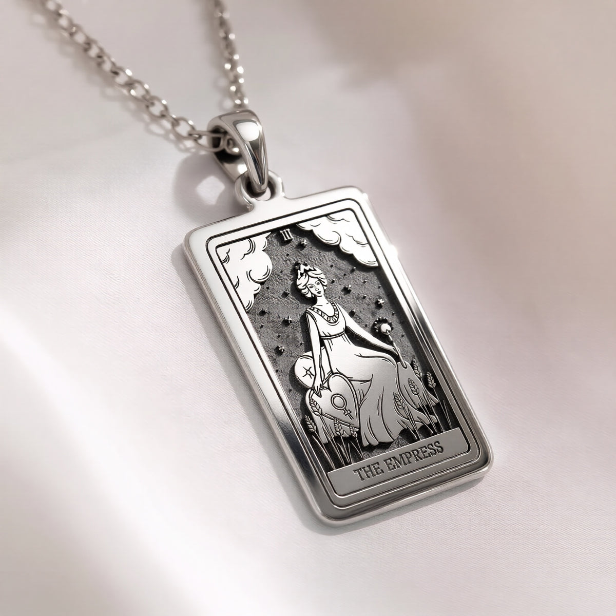 Empress Tarot Necklace | Silver, Gold Plated & Rose Plated Options - Divine Feminine Jewelry