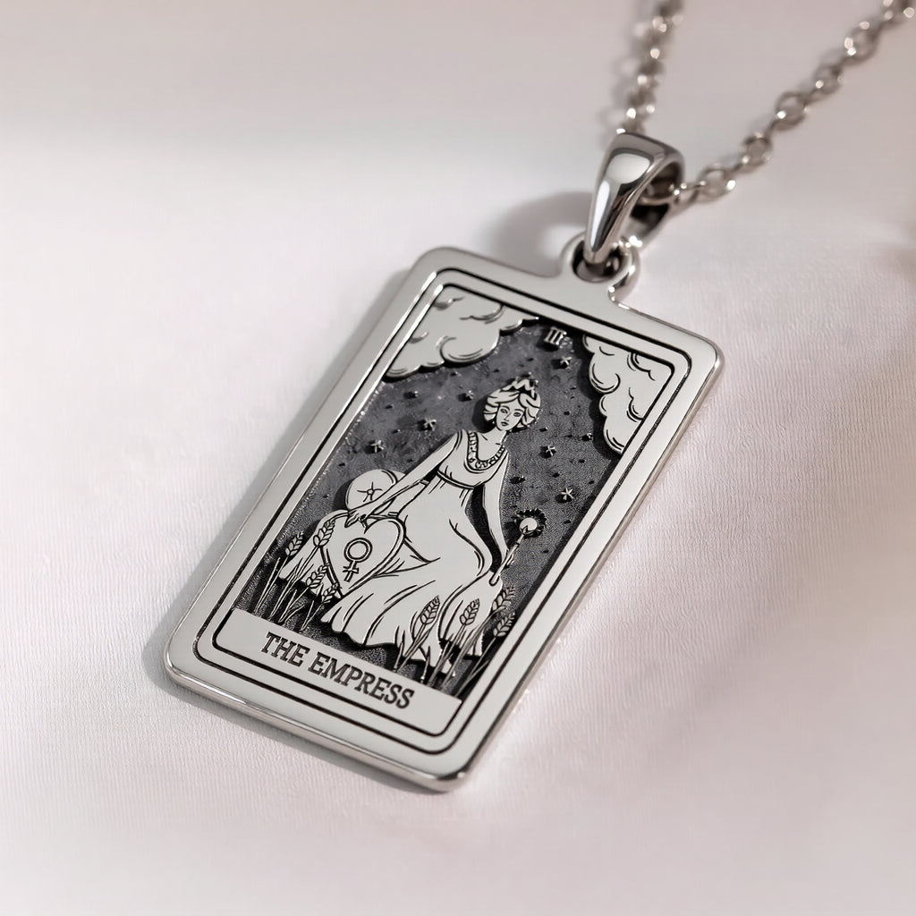 Empress Tarot Necklace | Silver, Gold Plated & Rose Plated Options - Divine Feminine Jewelry