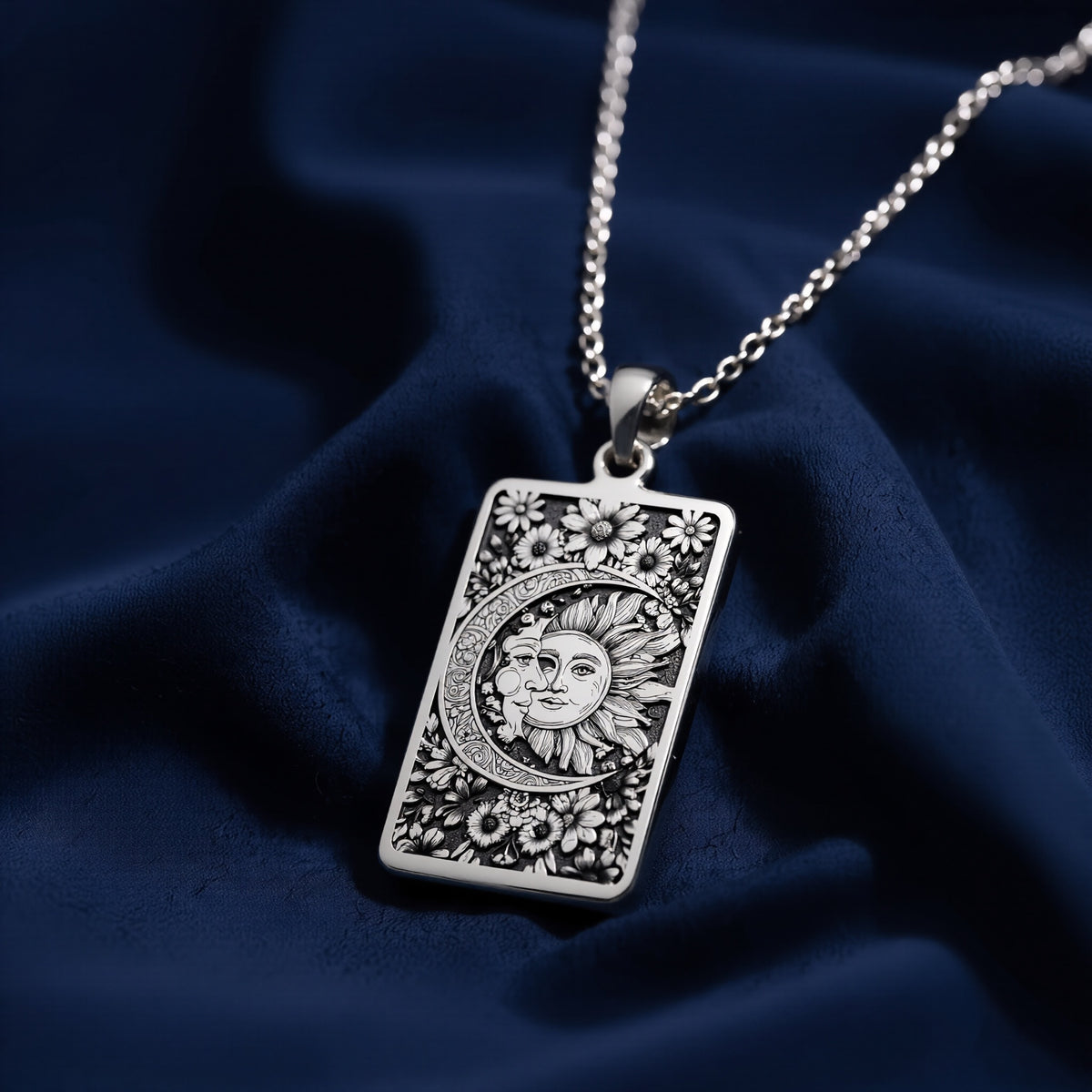 Sun Moon Celestial Pendant - 925 Sterling Silver