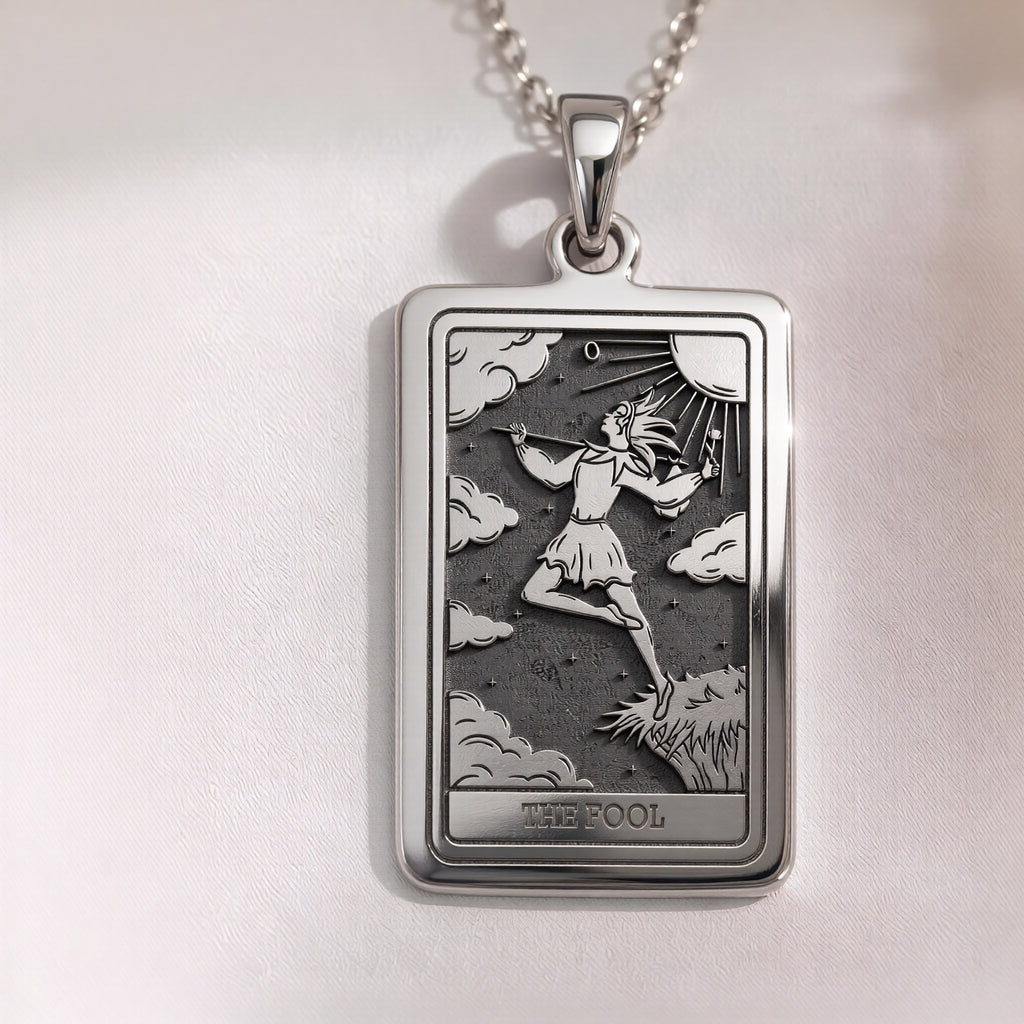 The Fool Tarot Pendant | Silver & Plated Options - Occult Symbolism Major Arcana