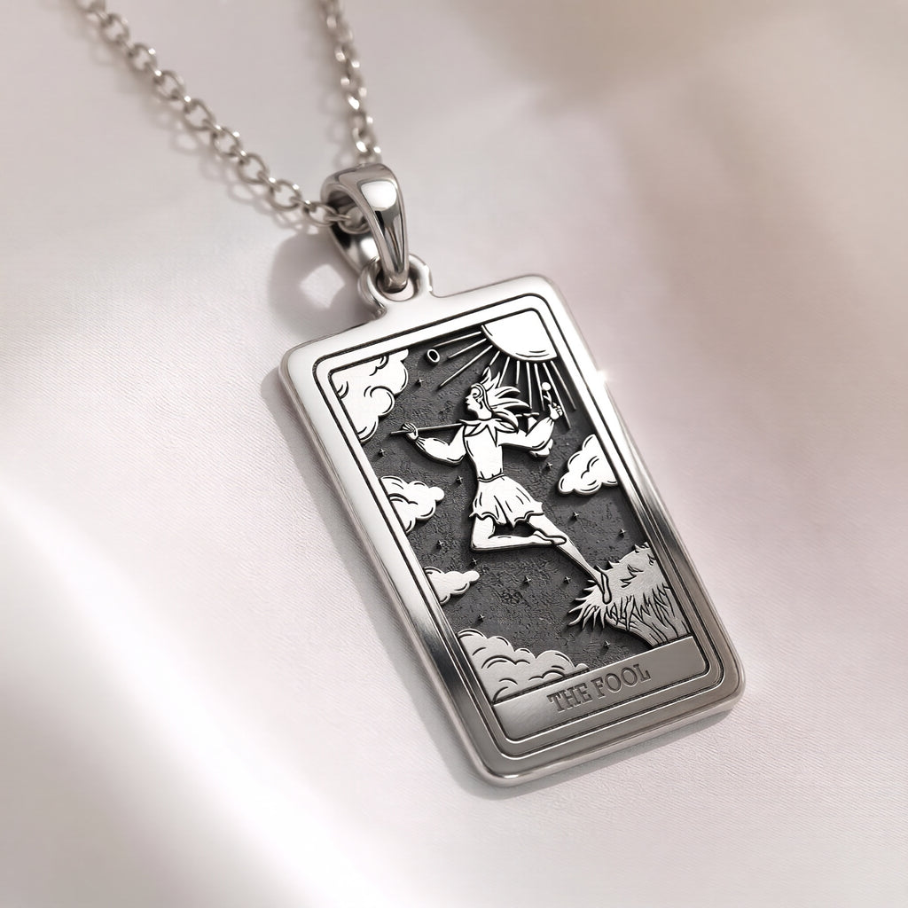 The Fool Tarot Pendant | Silver & Plated Options - Occult Symbolism Major Arcana