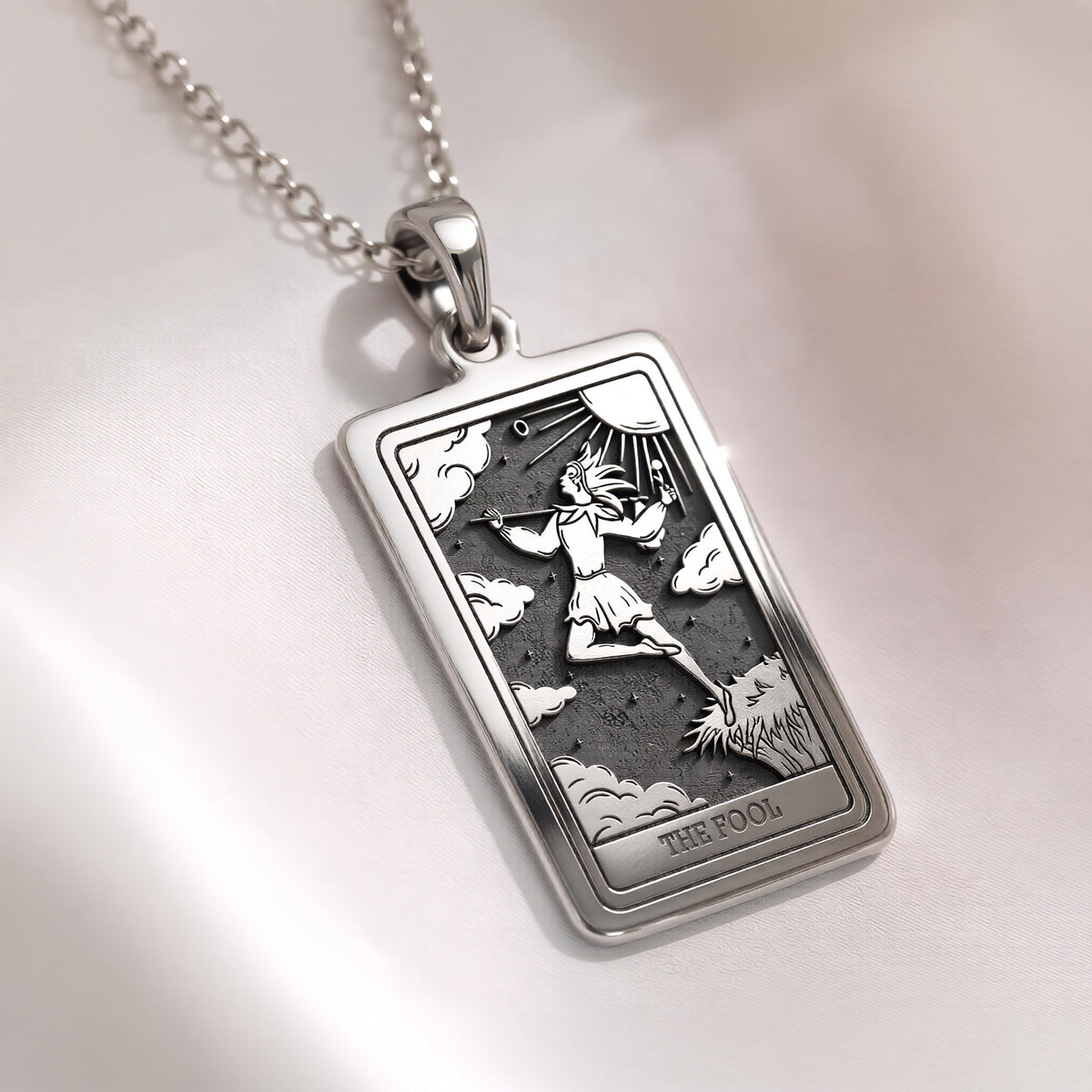 The Fool Tarot Pendant | Silver & Plated Options - Occult Symbolism Major Arcana