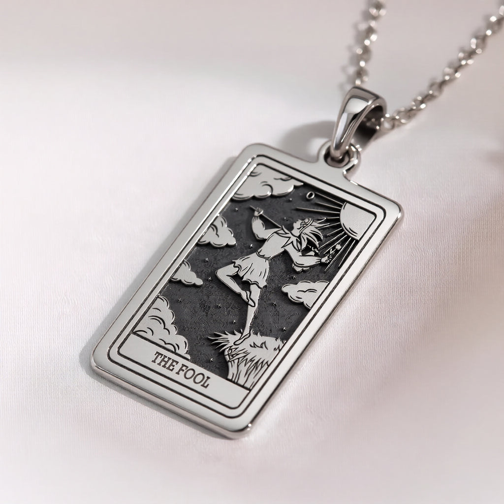 The Fool Tarot Pendant | Silver & Plated Options - Occult Symbolism Major Arcana