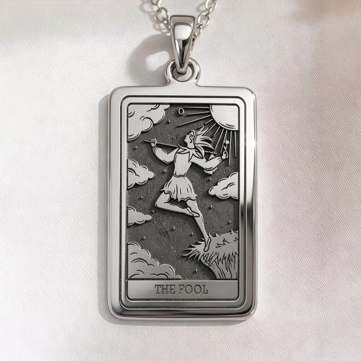 The Fool Tarot Pendant | Silver & Plated Options - Occult Symbolism Major Arcana