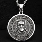 Frankenstein Monster Amulett Anhänger | Silber & plattierte Optionen – Horror Mythologie Geschenk