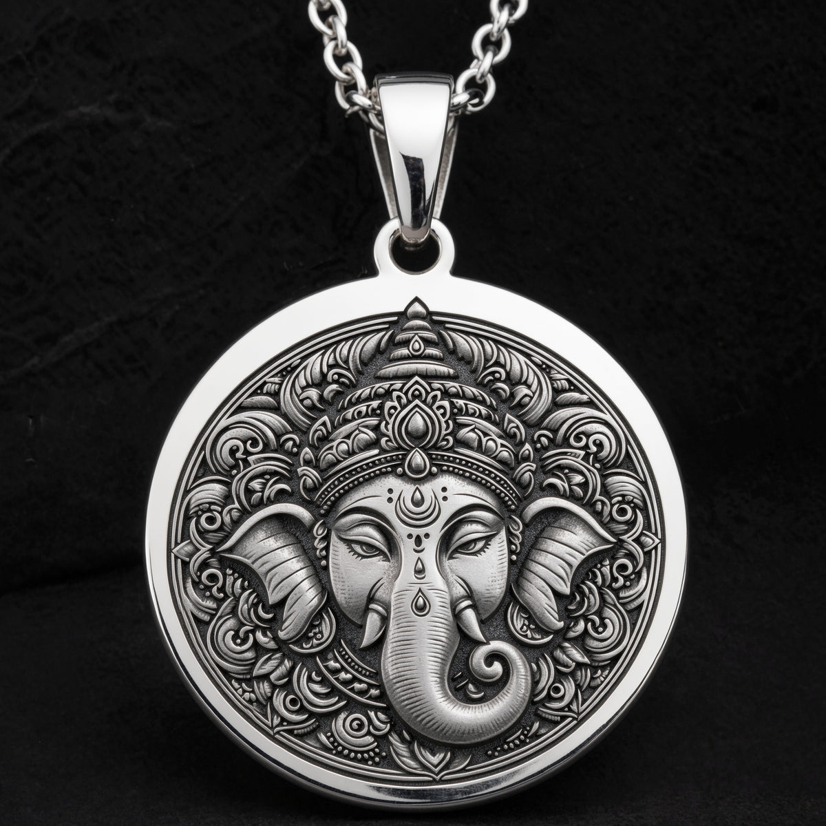 handcrafted necklace Parvati Goddess with Ganesha Elephant Amulet | & Options - Ancient Mythology Spiritual Protection mythology