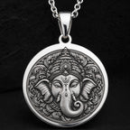 handcrafted necklace Parvati Goddess with Ganesha Elephant Amulet | & Options - Ancient Mythology Spiritual Protection mythology