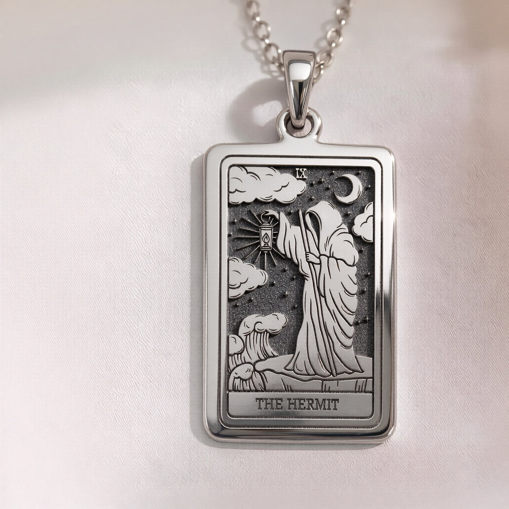 Hermit Figure Necklace | Silver & Plated Options - Spiritual Protection Talisman Gift