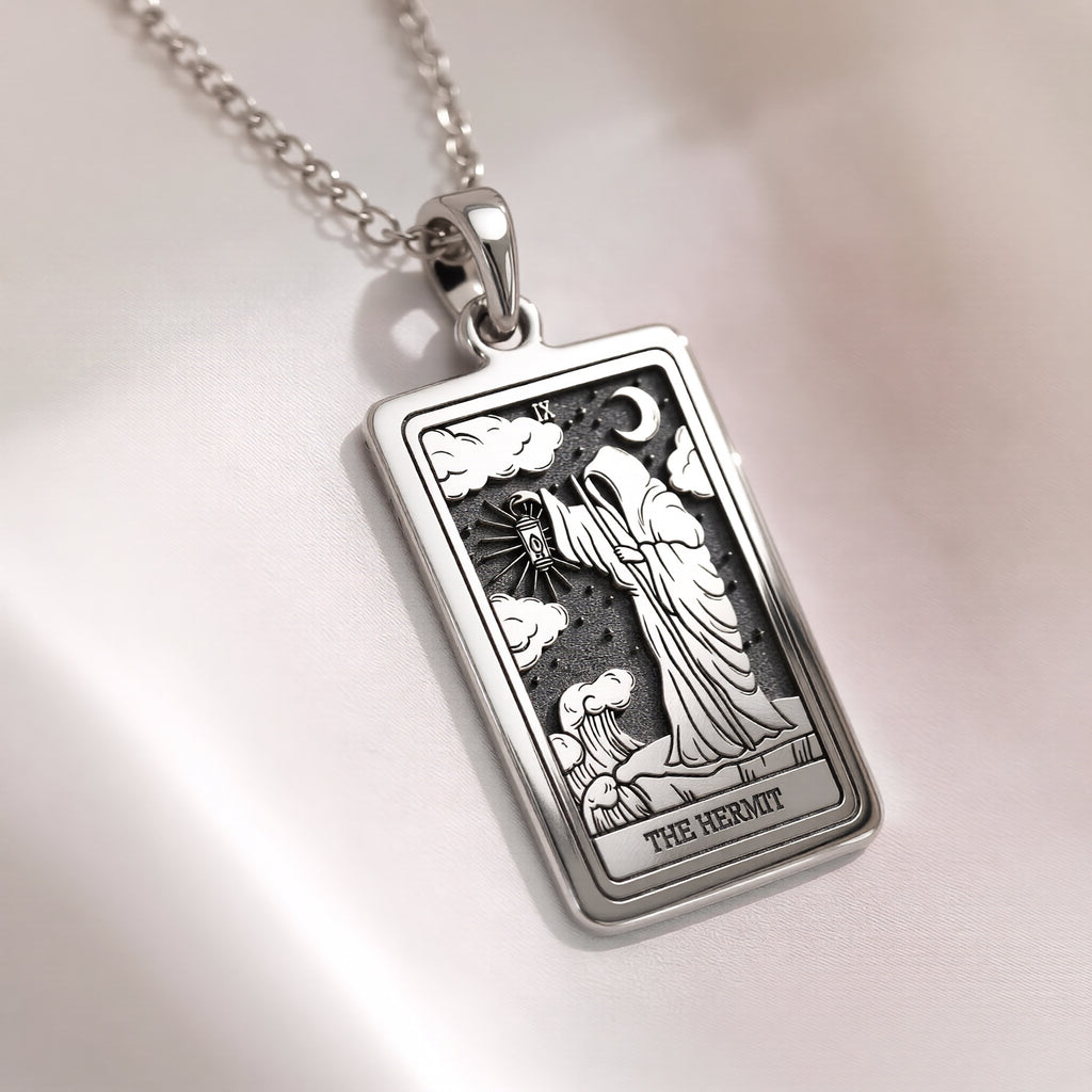 Hermit Figure Necklace | Silver & Plated Options - Spiritual Protection Talisman Gift