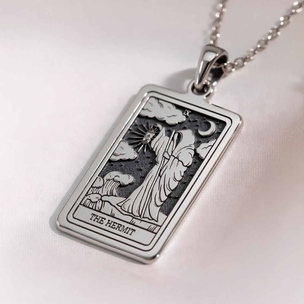 Hermit Figure Necklace | Silver & Plated Options - Spiritual Protection Talisman Gift