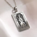 High Priestess Tarot Necklace | Silver, Gold Plated & Rose Plated Options - Intuition Jewelry