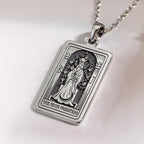 High Priestess Tarot Necklace | Silver, Gold Plated & Rose Plated Options - Intuition Jewelry
