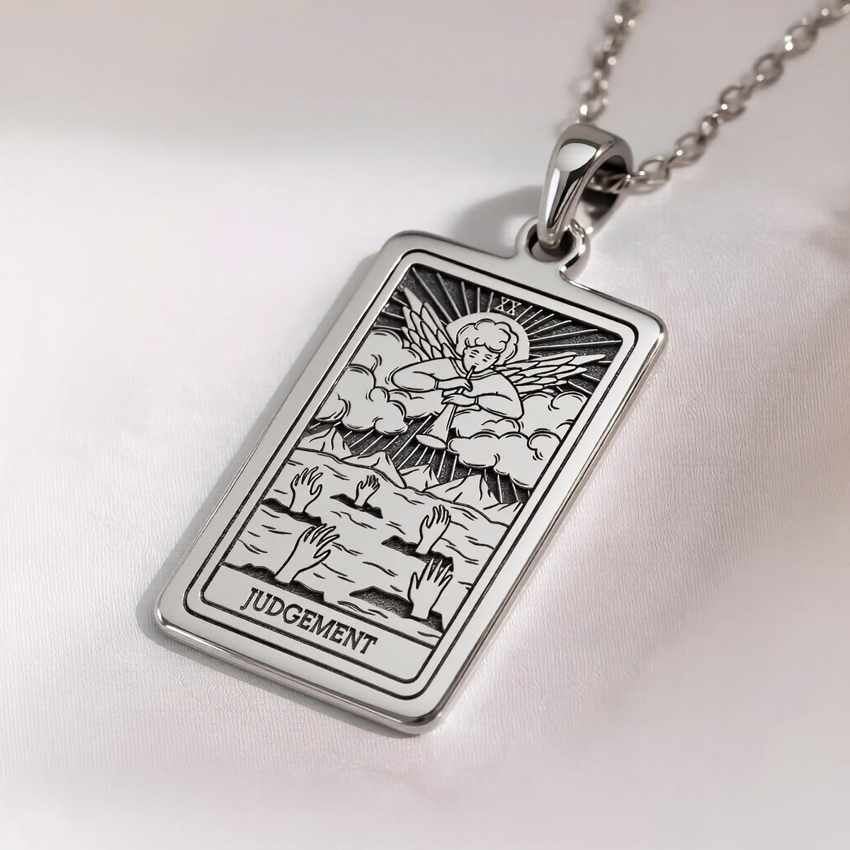 Judgement Tarot Necklace | Silver, Gold Plated & Rose Plated Options - Awakening Jewelry