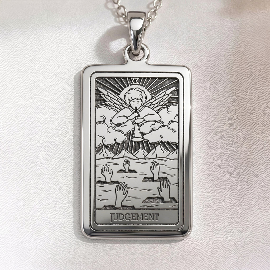 Judgement Tarot Necklace | Silver, Gold Plated & Rose Plated Options - Awakening Jewelry