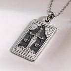 Justice Tarot Major Arcana Pendant | Silver & Plated Options - Occult Talisman Spiritual Protection