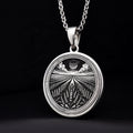 925 sterling silver Lavender Field pendant, detailed view 1.